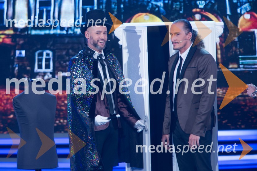  Peter Poles, voditelj;  Vid  Valič, voditeljSlovenija ima talent 2014, druga polfinalna oddaja