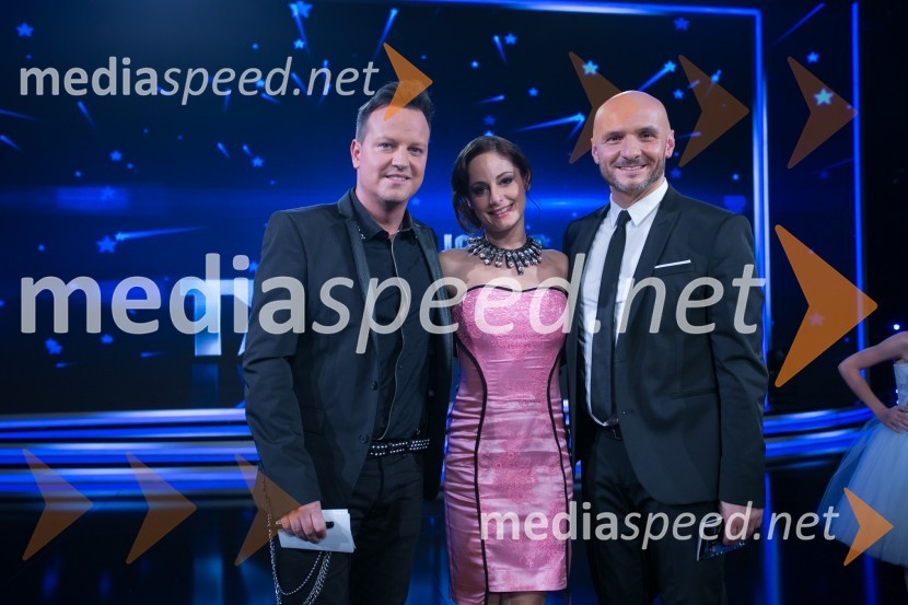  Rok Golob, glasbenik;  Ana Klašnja, balerina;  Branko Čakarmiš,  programski direktor Pro PlusaSlovenija ima talent 2014, druga polfinalna oddaja