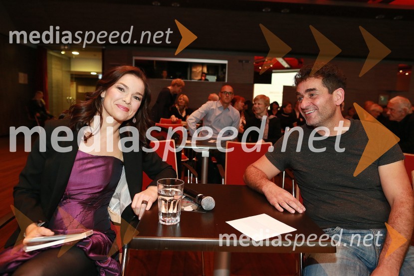  Carmen L. Oven, moderatorka, pisateljica;  Orlando Uršič, direktor, glavni urednik Založba LiteraMoje zgodbe, predstavitev knjige Petra Čeferina