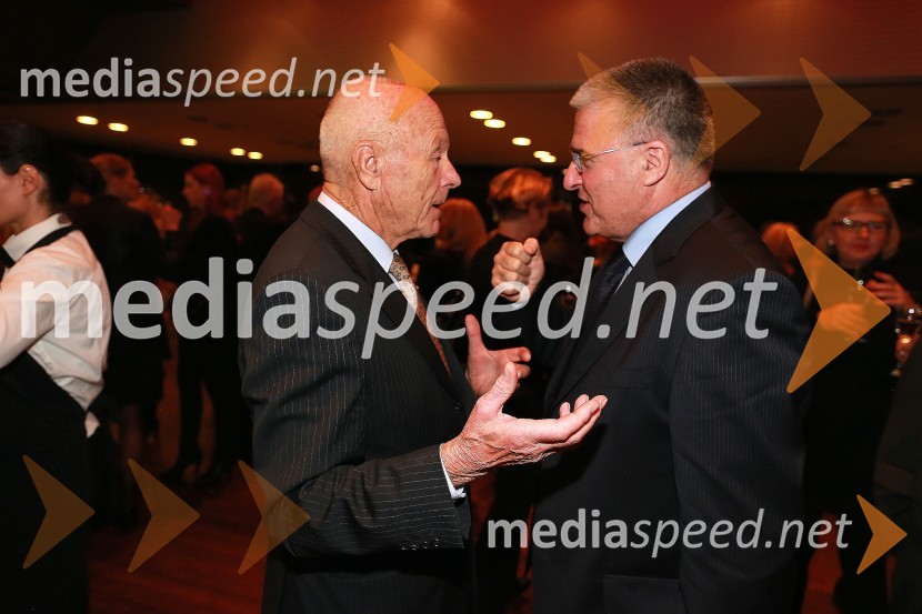  Božo Dimnik, lobist in poslovnež, častni konzul Hrvaške; dr. Iztok Podbregar, član uprave Aerodrom LjubljanaMoje zgodbe, predstavitev knjige Petra Čeferina