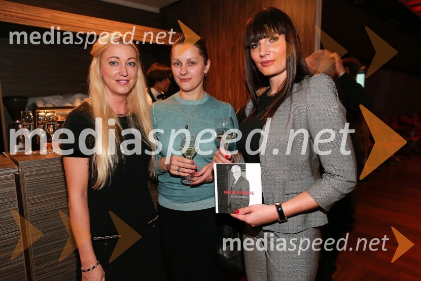  Tadeja Matjaš;  Irena Tušar Kupljen, 4. slovenska vinska kraljica;  Lidija Mavretič, 1. vinska kraljica SlovenijeMoje zgodbe, predstavitev knjige Petra Čeferina