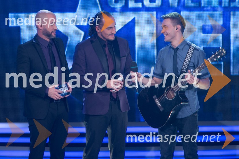  Peter Poles, voditelj;  Vid  Valič, voditelj;  Erik MiheličSlovenija ima talent 2014, tretja polfinalna oddaja
