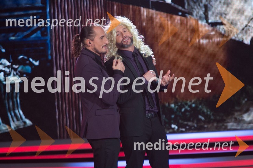  Vid  Valič, voditelj;  Peter Poles, voditeljSlovenija ima talent 2014, tretja polfinalna oddaja