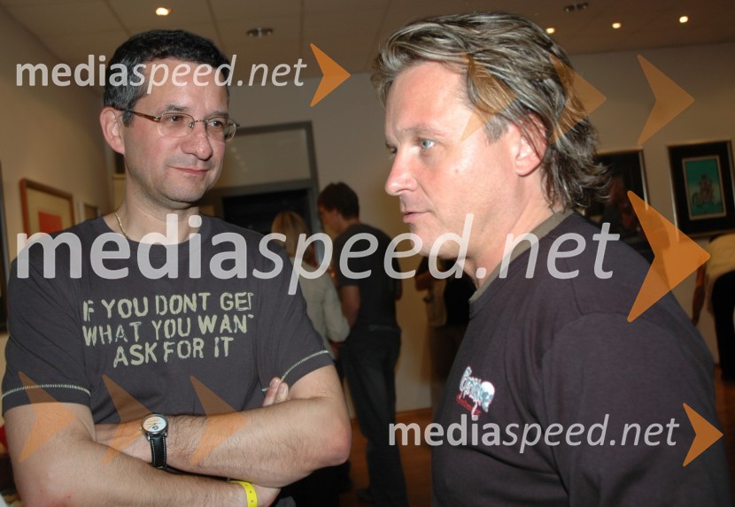 Rajmond Debevec, strelec in Matjaž Jelen, skupina Šank RockZabava ob 35. letnici Vala 202