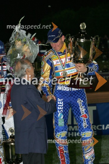 Francesco Zerbi, predsednik FIM in Tony Rickardsson, ŠvedskaSPEEDWAY, Speedway Grand Prix - VN Italije 2005 dirka