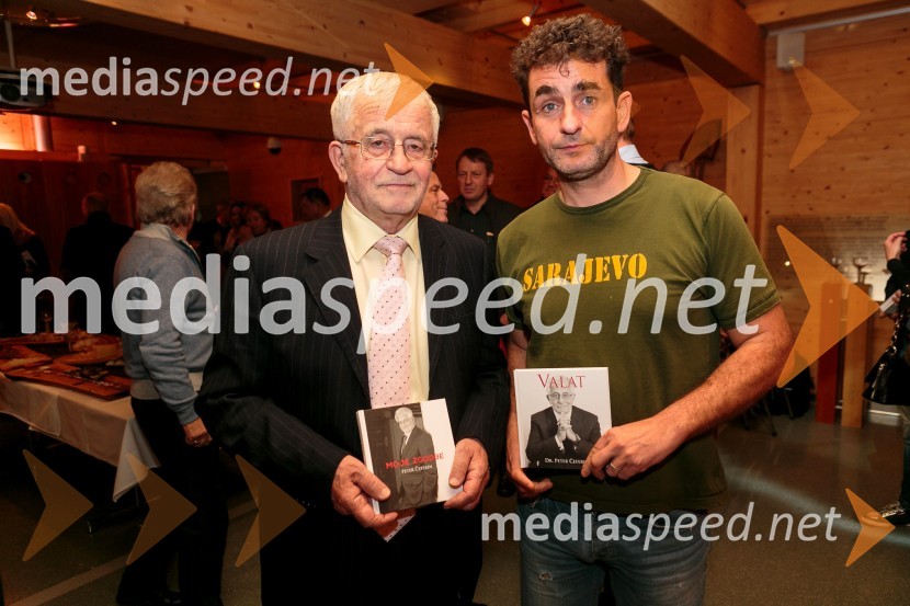 dr. Peter  Čeferin, pravnik, pisatelj;  Orlando Uršič, direktor, glavni urednik Založba LiteraDr. Peter Čeferin, pogovor na Škrabčevi domačiji