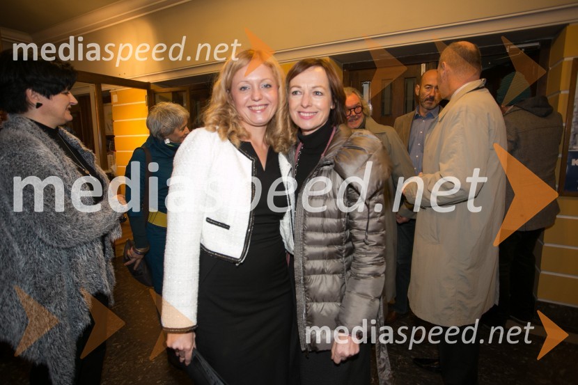 mag. Tina Kosi, upravnica SLG Celje;  Bernarda Oman, igralkaVorkšop na Moljera, premiera SLG Celje