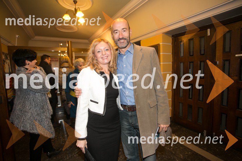mag. Tina Kosi, upravnica SLG Celje;  Boris  Ostan, igralecVorkšop na Moljera, premiera SLG Celje