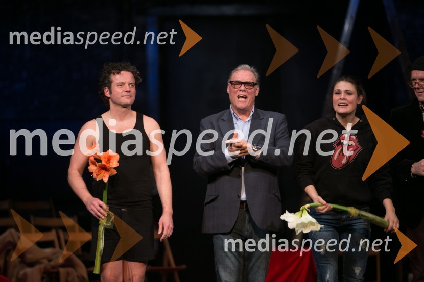  Vojko Belšak, igralec;  Boris Kobal, igralec;  Pia Zemljič, igralkaVorkšop na Moljera, premiera SLG Celje