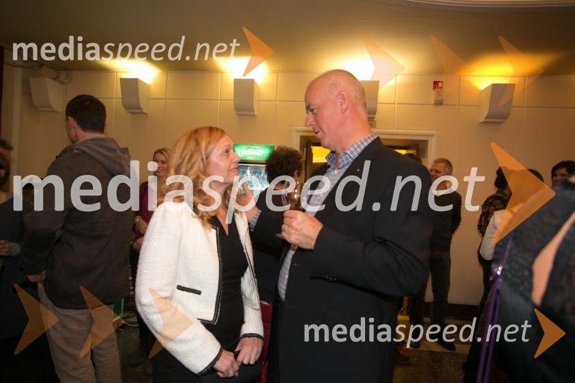 mag. Tina Kosi, upravnica SLG Celje;  Zdenko Podlesnik, direktor CBH d.o.o.Vorkšop na Moljera, premiera SLG Celje