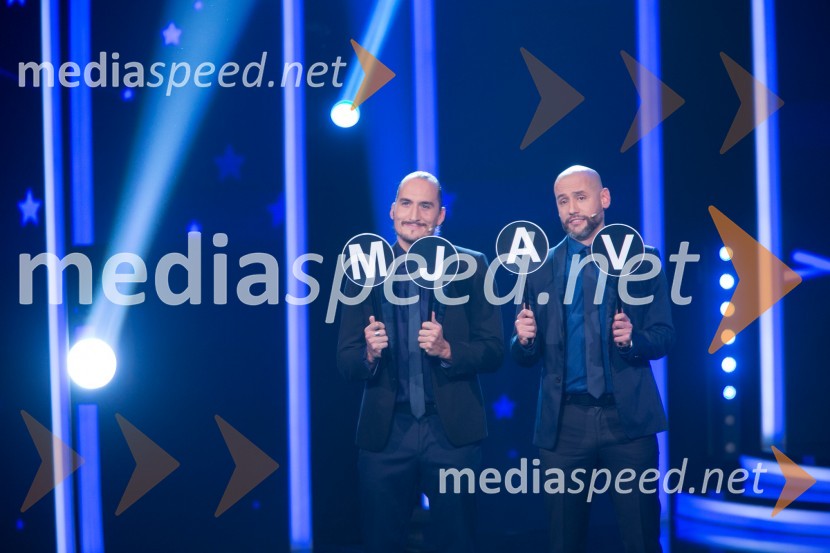  Vid  Valič, voditelj;  Peter Poles, voditeljSlovenija ima talent 2014, četrta polfinalna oddaja