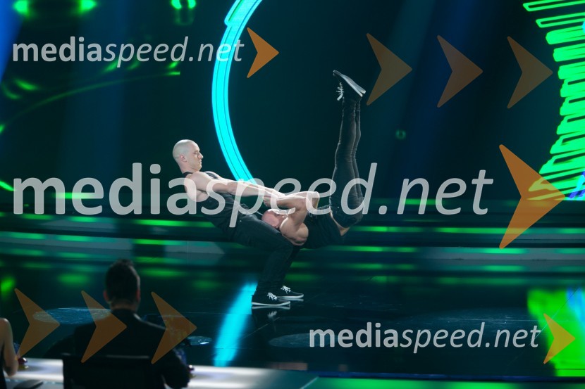  Blaž Slanič;  Filip KržišnikSlovenija ima talent 2014, četrta polfinalna oddaja