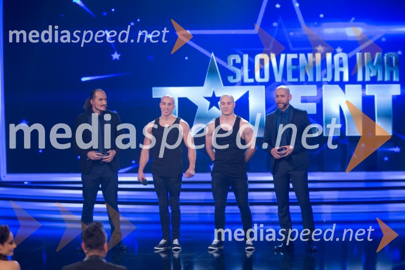  Vid  Valič, voditelj;  Filip Kržišnik;  Blaž Slanič;  Peter Poles, voditeljSlovenija ima talent 2014, četrta polfinalna oddaja