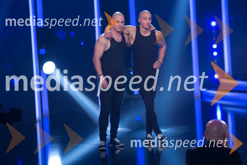  Blaž Slanič;  Filip KržišnikSlovenija ima talent 2014, četrta polfinalna oddaja