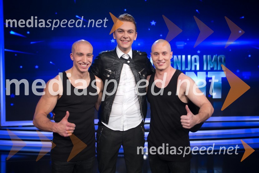  Filip Kržišnik;  Matej Hribernik, Blue Man;  Blaž SlaničSlovenija ima talent 2014, četrta polfinalna oddaja