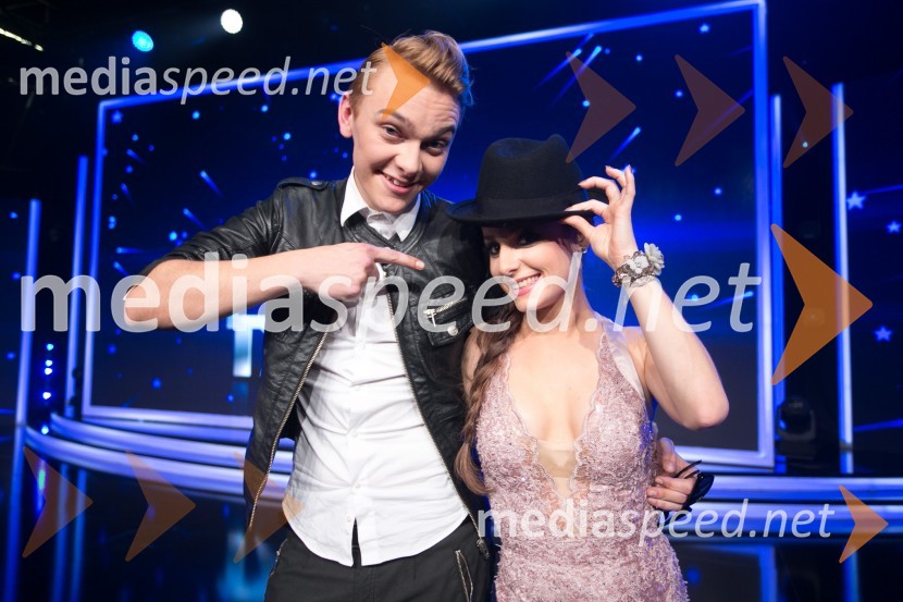  Matej Hribernik, Blue Man;  Ana Klašnja, balerinaSlovenija ima talent 2014, četrta polfinalna oddaja