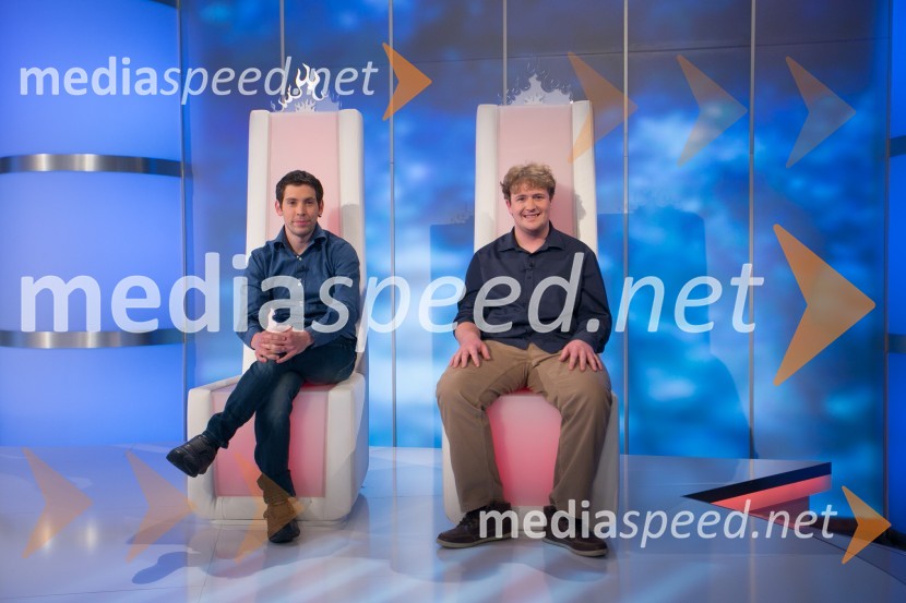  Valerio Lutman, zmagovalec šova Gostilna išče šefa 2014;  Marko  Gorela, finalist šova Gostilna išče šefa 2014Valerio Lutman je zmagovalec šova Gostilna išče šefa 2014