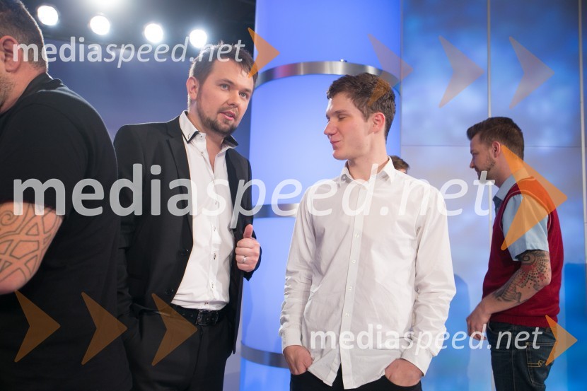  Marko Pavčnik, kuhar;  Anže Šoštarič, tekmovalec v šovu Gostilna išče šefa 2014Valerio Lutman je zmagovalec šova Gostilna išče šefa 2014