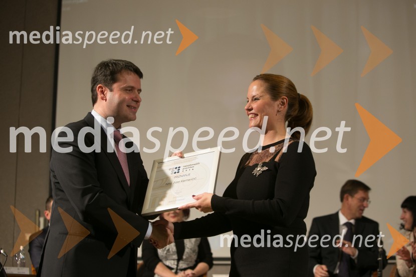 mag. Tomaž Iskra, direktor IUS SOFTWARE, d. o. o.;  Nina Zidar Klemenčič, odvetnica10 najvplivnejših pravnikov, podelitev priznanj