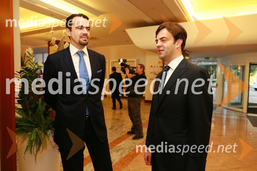  Vojislav Kovač,  častni konzul Črne Gore v Sloveniji;  Aleksandar Obradović, predsednik uprave EPSEnergija14, 10. mednarodna konferenca o energiji