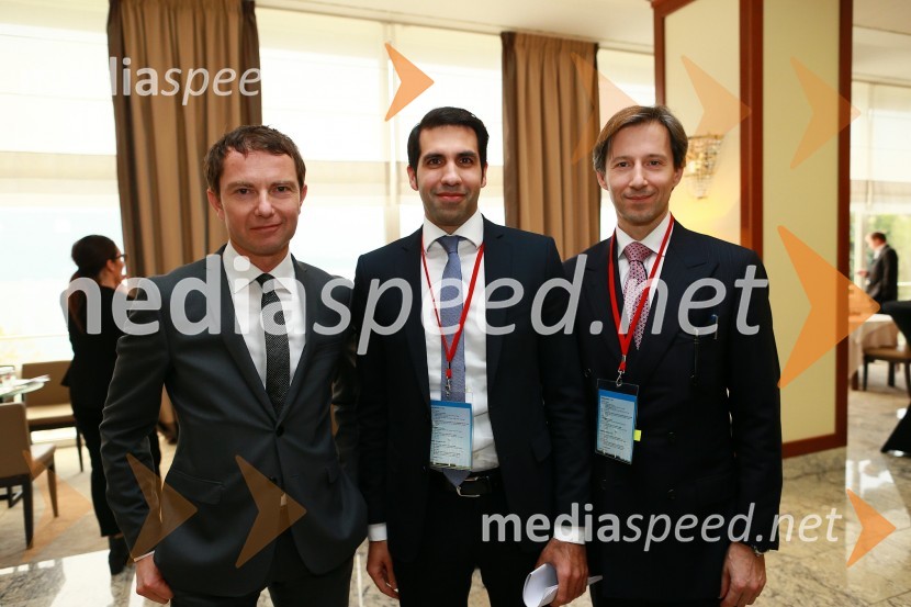  Tomaž Orešič, VaasaETT, predsedujoči konferenci Energija14; dr.  Stephan Sharma, Verbund; dr.  Gerhard Neubauer, VerbundEnergija14, 10. mednarodna konferenca o energiji