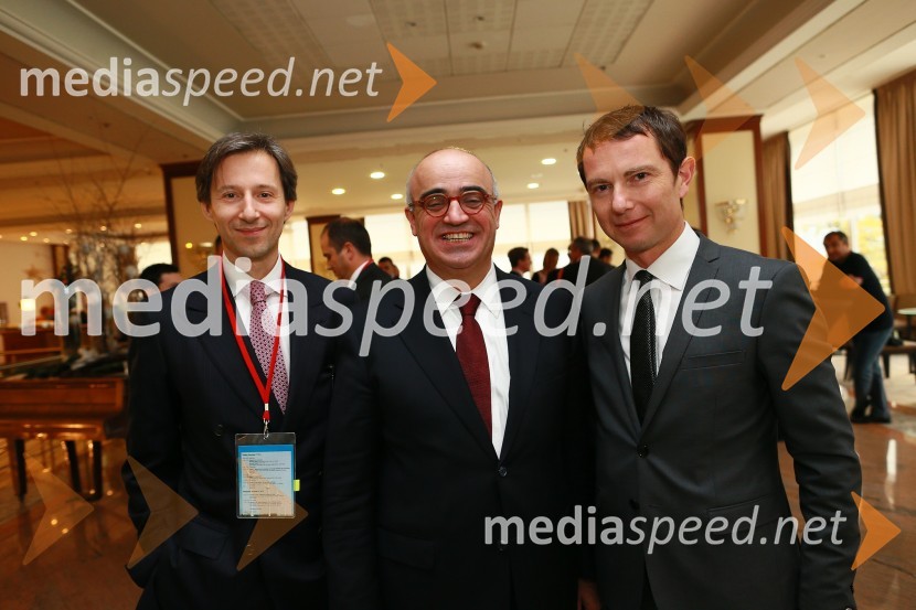 dr.  Gerhard Neubauer, Verbund;  Yetik K.  Mert, generalni direktor Enerjisa Enerji;  Tomaž Orešič, VaasaETT, predsedujoči konferenci Energija14Energija14, 10. mednarodna konferenca o energiji