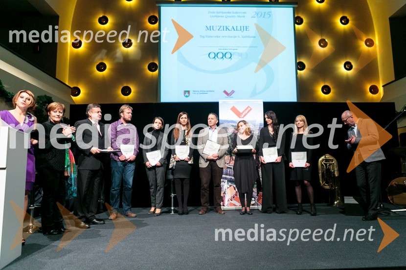 Ljubljanska kakovost 2015, podelitev priznanj