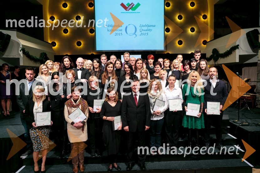 Prejemniki priznanj v kategoriji trgovineLjubljanska kakovost 2015, podelitev priznanj