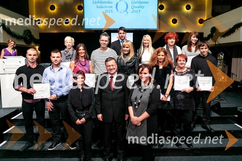 Prejemniki priznanj v kategoriji slaščičarneLjubljanska kakovost 2015, podelitev priznanj