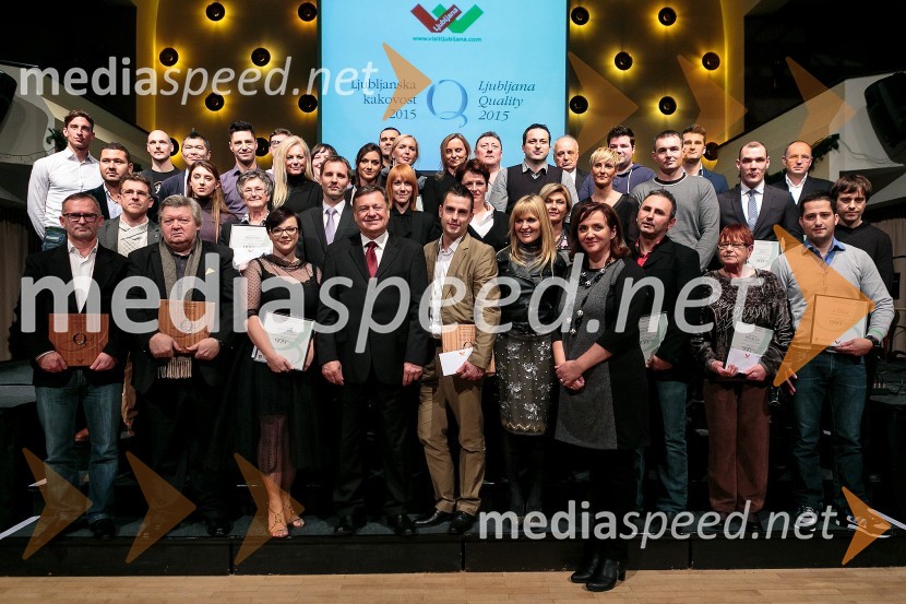 Prejemniki priznanj v kategoriji restavracijeLjubljanska kakovost 2015, podelitev priznanj