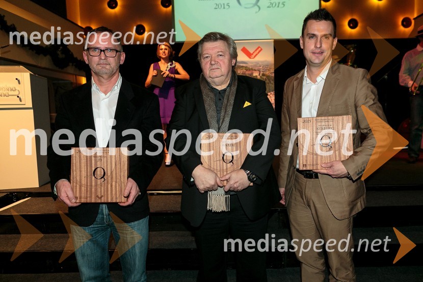  Janez Bratovž,  kuharski mojster, JB Restavracija;  Andrej Kuhar, šef, restavracija Maxim;  Igor Jagodic, kuharski mojsterLjubljanska kakovost 2015, podelitev priznanj