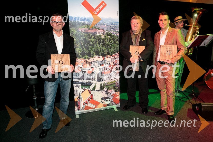  Janez Bratovž,  kuharski mojster, JB Restavracija;  Andrej Kuhar, šef, restavracija Maxim;  Igor Jagodic, kuharski mojsterLjubljanska kakovost 2015, podelitev priznanj