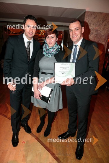  Gregor  Jamnik, direktor hotela Slon;  ... ;  David Smukovič, vodja gostinstva, Hotel SlonLjubljanska kakovost 2015, podelitev priznanj
