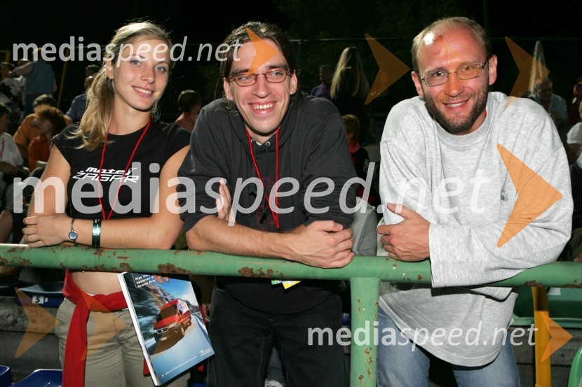 ..., Tomaž Bregar, novinar STA (Slovenska tiskovna agencija) in Primož Bajec, športni novinar Vala 202SPEEDWAY, Speedway Grand Prix - VN Italije 2005 dirka