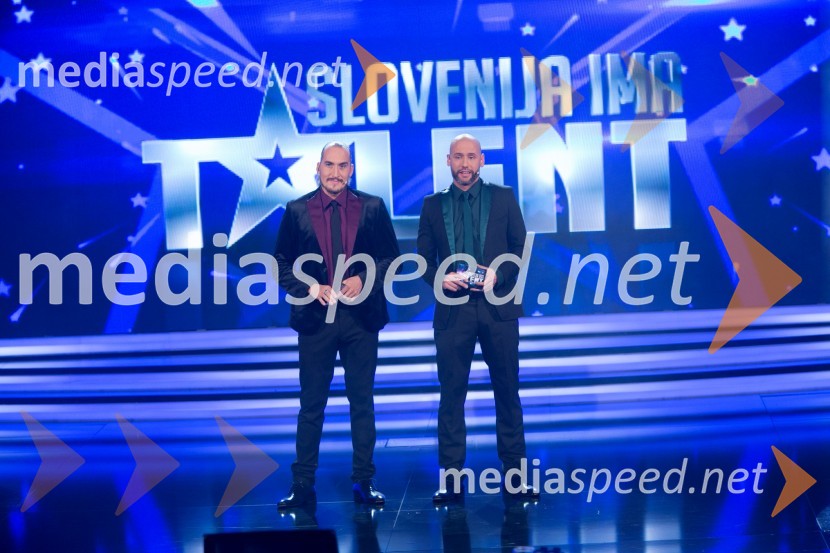  Vid  Valič, voditelj;  Peter Poles, voditeljSlovenija ima talent 2014, peta polfinalna oddaja