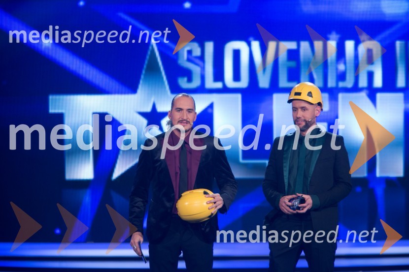  Vid  Valič, voditelj;  Peter Poles, voditeljSlovenija ima talent 2014, peta polfinalna oddaja