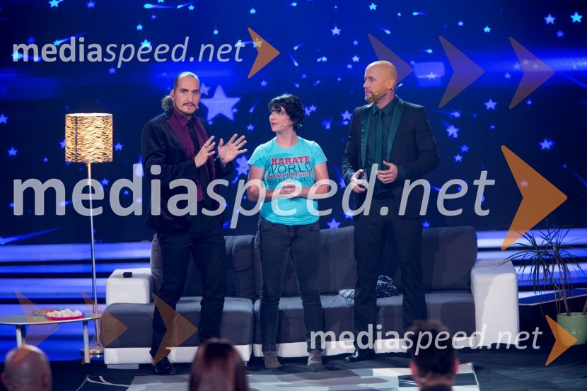  Vid  Valič, voditelj;  ... ;  Peter Poles, voditeljSlovenija ima talent 2014, peta polfinalna oddaja