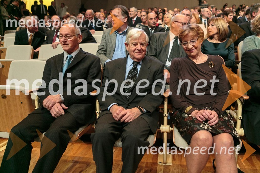  Miroslav Cerar, nekdanji gimnastičar ;  Milan Kučan, nekdanji predsednik Republike Slovenije; prof. dr. Andreja Kocijančič, dolgoletna predstojnica Kliničnega oddelka za endokrinologijo, diabetes in presnovne bolezni, nekdanja rektorica Univerze v LjubljaniŠportnik leta 2014