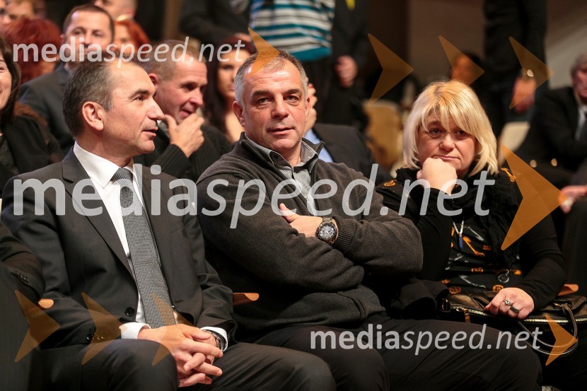  Janko  Veber, minister za obrambo;  Matjaž  Kopitar,  selektor slovenske hokejske reprezentance;  Mateja KopitarŠportnik leta 2014