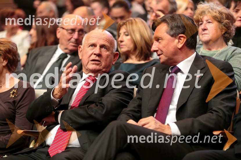  Janez 	 Kocijančič, predsednik OKS ;  Borut Pahor, predsednik Republike SlovenijeŠportnik leta 2014