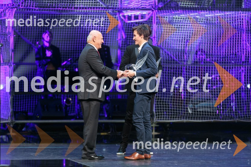  Janez 	 Kocijančič, predsednik OKS ;  Peter  Prevc, smučarski skakalecŠportnik leta 2014