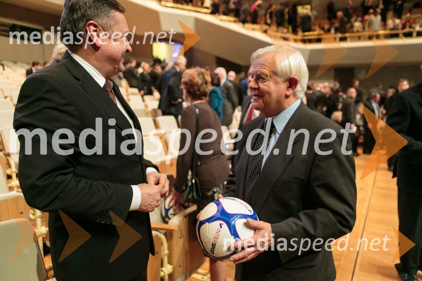  Zoran Janković, župan MOL, predsednik PS;  Milan Kučan, nekdanji predsednik Republike SlovenijeŠportnik leta 2014