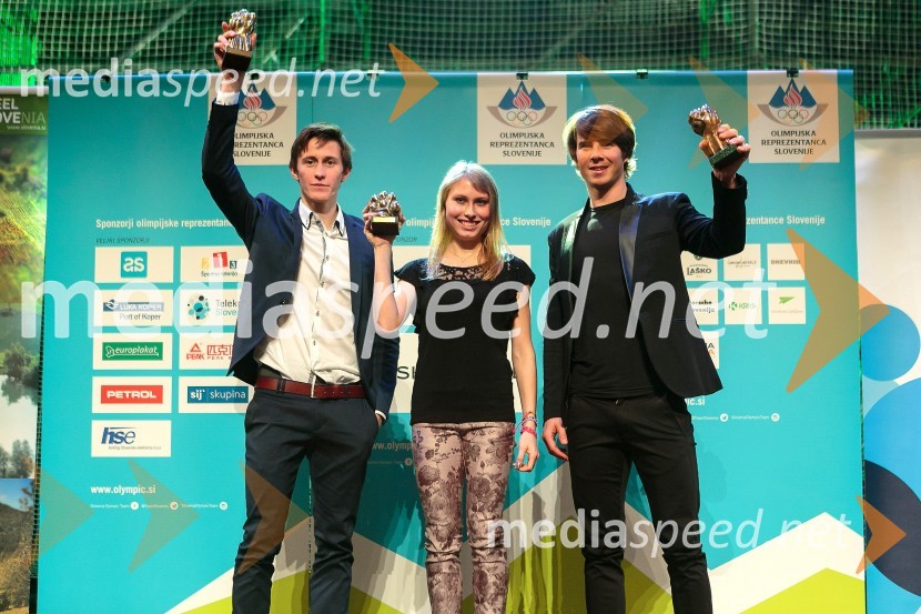  Peter  Prevc, smučarski skakalec;  Maruša Mišmaš, atletinja;  Žan  Košir, deskar na snegu Športnik leta 2014