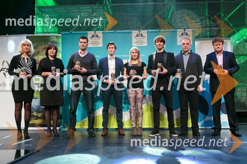  Vesna Gregorin, mama Teje Gregorin;  Sonja Maze, mama Tine Maze;  Marcel Rodman, hokejist;  Peter  Prevc, smučarski skakalec;  Maruša Mišmaš, atletinja;  Žan  Košir, deskar na snegu ;  Matjaž  Kopitar,  selektor slovenske hokejske reprezentance;  Emil Božnar, predsednik Tekaškega smučarskega kluba Merkur KranjŠportnik leta 2014