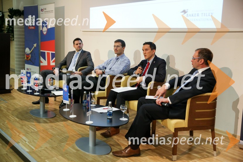  Martin Šifrer, direktor, Protokorp;  Uroš Marter, direktor, Arkas; dr. Anže Burger, Fakulteta za družbene vede Univerze v Ljubljani;  Kevin Morrison, nekdanji predsednik Britansko-slovenske gospodarske zbornice (BSCC)BSCC Poslovni zajtrk: How to do business in Slovenia