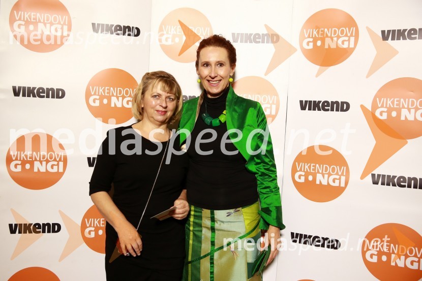  Vladimira Zupančič;  Katja MerzelVikendovi Gongi popularnosti, podelitev 2014