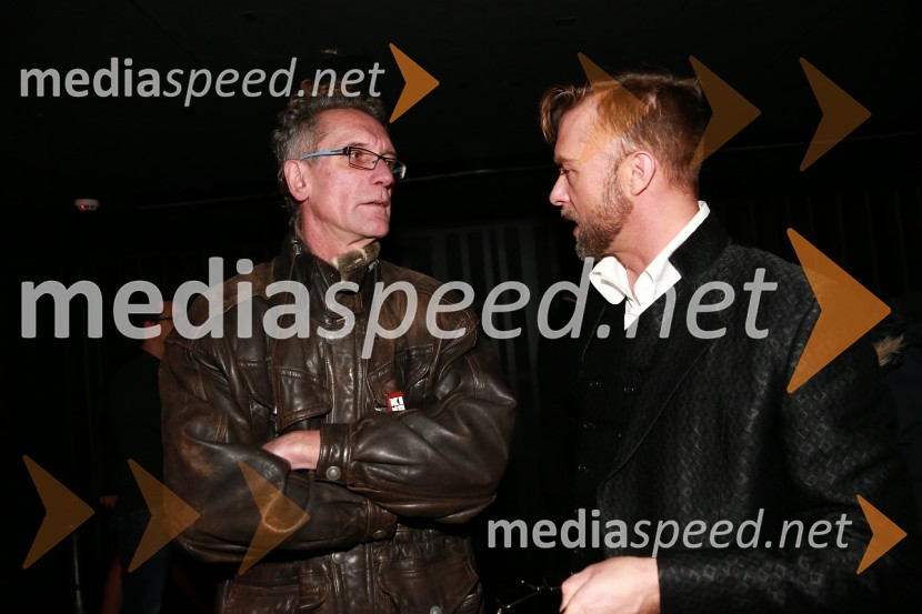  Simon Kardum, direktor Kino Šiška;  Matej Filipčič, režiserVikendovi Gongi popularnosti, podelitev 2014