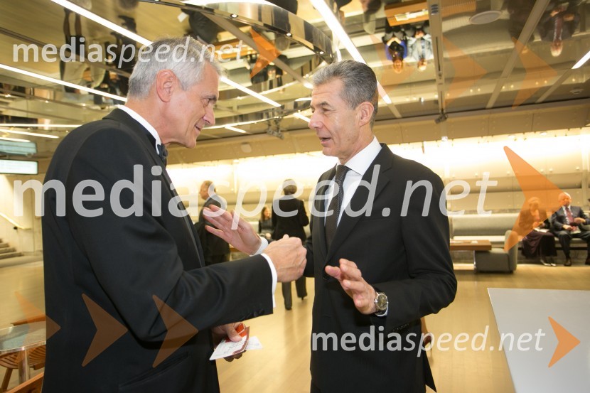  Slobodan Sibinčič , generalni sekretar Evropskega združenja poslovnih medijev, predsednik uprav GV skupine, predsednik sveta Managerskih koncertov;  Stojan Petrič, predsednik uprave Kolektor groupManagerski koncert 2014