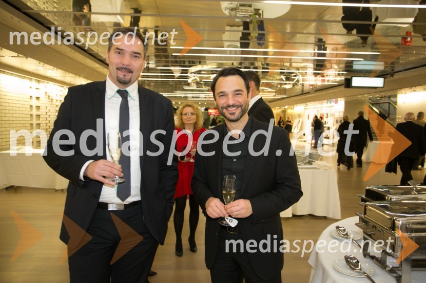 mag. Andrej Rihter, pooblaščenec poslovodstva, Pošta Slovenije;  Danilo Ferjančič, generalni direktor Porsche Slovenija d.o.oManagerski koncert 2014