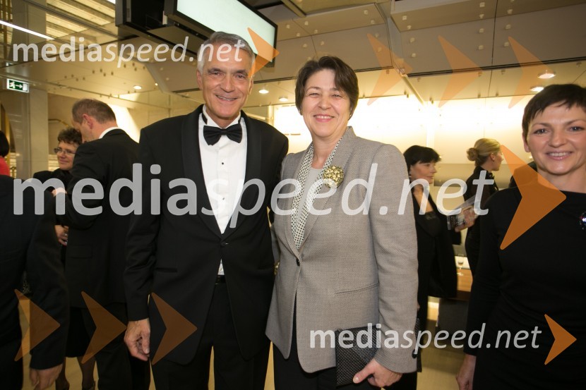  Slobodan Sibinčič , generalni sekretar Evropskega združenja poslovnih medijev, predsednik uprav GV skupine, predsednik sveta Managerskih koncertov; mag. Violeta  Bulc, evropska komisarka za promet Managerski koncert 2014